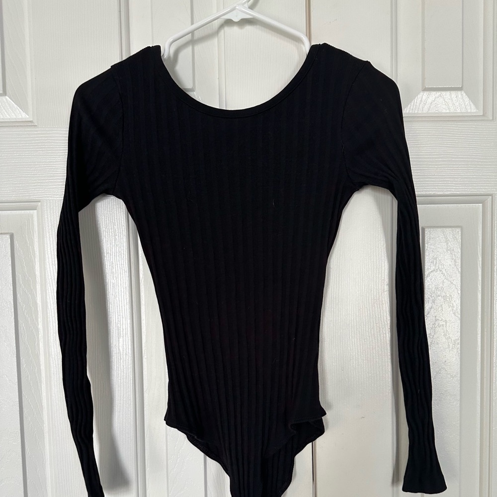 Stretchy bodysuit with open back detail from H&M